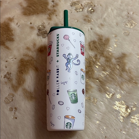 Starbucks Roller Rabbit White and Green Tumbler - Picture 2 of 3